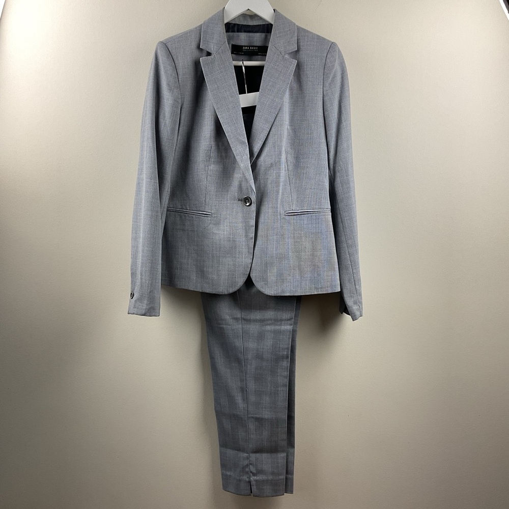 Zara Women’s Gray Suit Set Blazer Size 8 / Pants Size 10